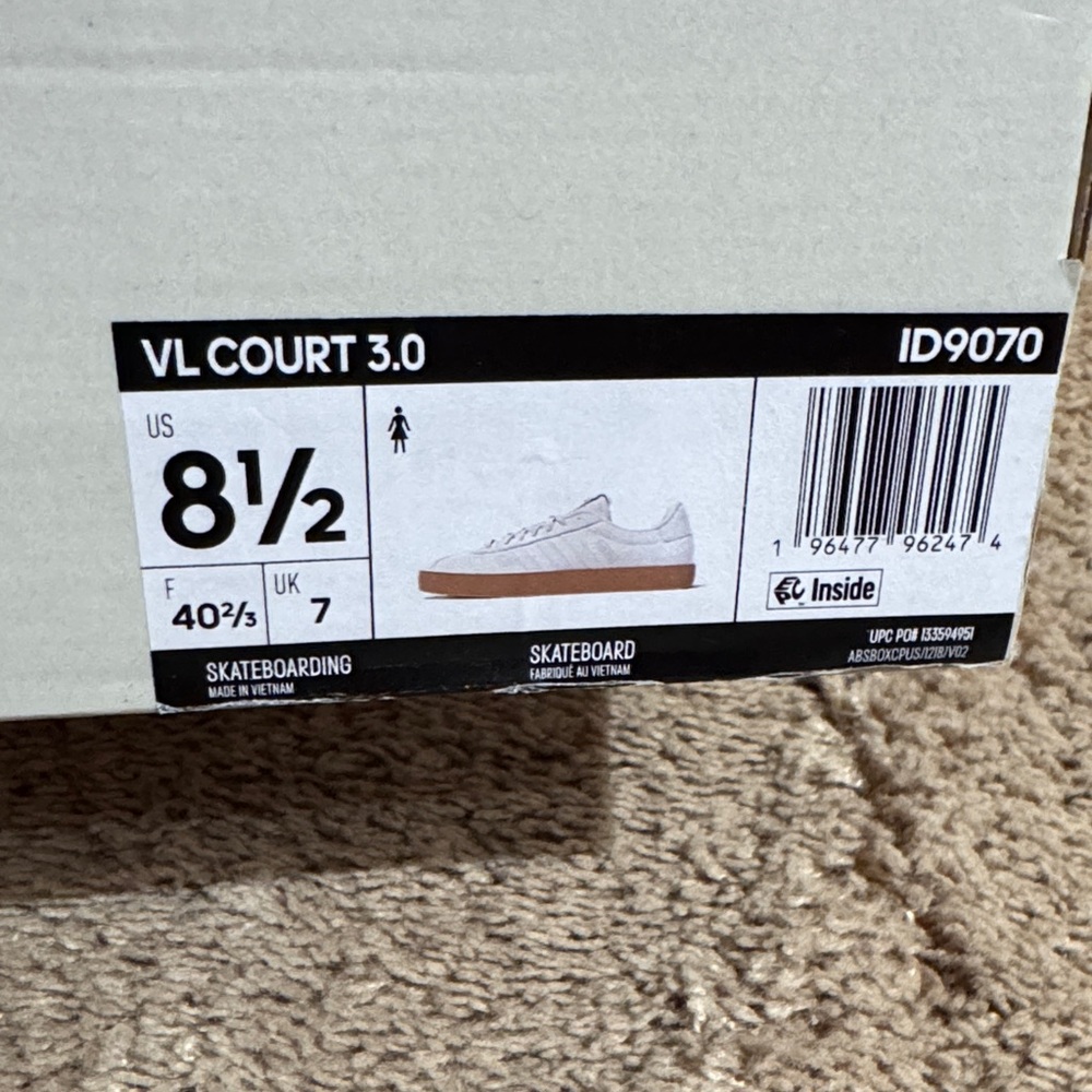 adidas White Sneakers with Gum Outsole - Picture 2 of 6